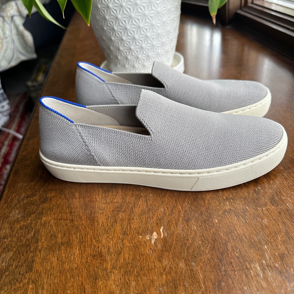Rothy’s Gray Slip-On Canvas Shoes